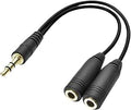 3.5mm Jack to Twin Socket Splitter Cable