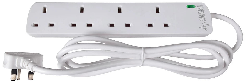 4 Gang Extension Lead with Surge Protection 2.0m