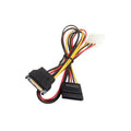 4 Pin Molex F to Twin SATA Power