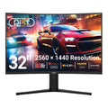 piXL X-Series GS32QIDPHA 32 Inch QHD VA, Curved (1500R) Gaming Monitor with 180Hz Refresh Rate, 2560 x 1440 Resolution, 1ms Response Time, HDR10+, Adaptive Sync, 2x HDMI 2.1 & 2x DisplayPort 1.4