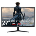 piXL PX27CC301B 27 Inch 240Hz HDR 10+ Full HD Curved Gaming Monitor with 1920 x 1080 Resolution, 1ms Response Time, HDR 10+, DisplayPort, HDMI