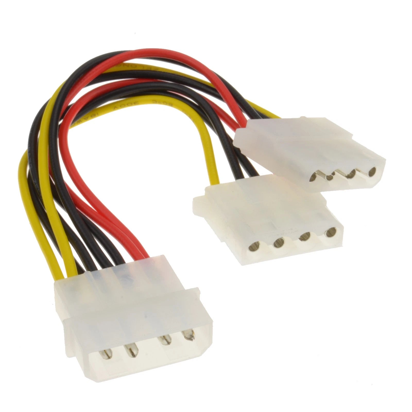 4 Pin Molex M to Twin 4 Pin Molex F